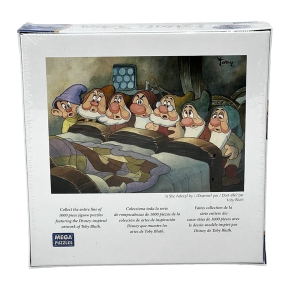 Disney Mega Snow White Seven Dwarfs Puzzle 1000 Pc Artist Series - Is she Asleep - Picture 2 of 4